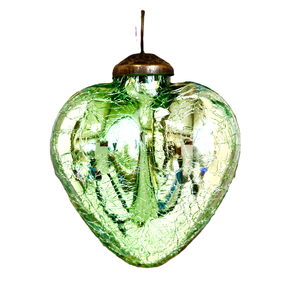 3" Heart Ornament in Radian Green