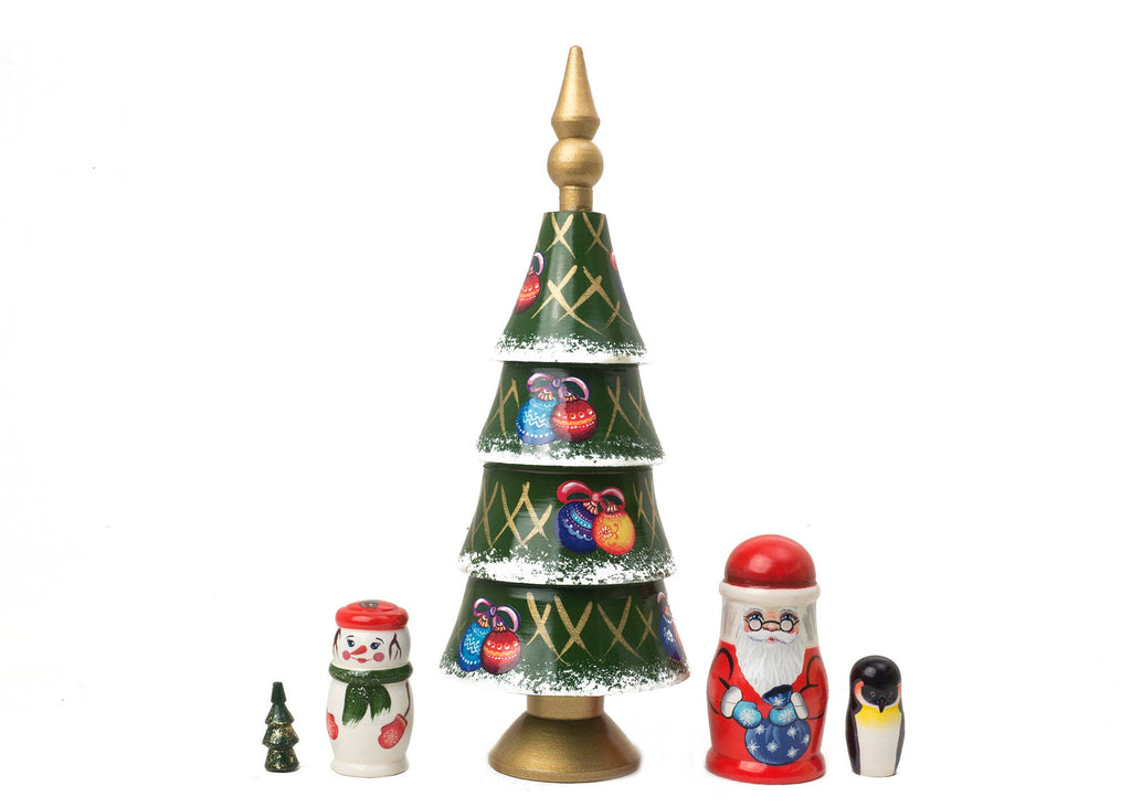 Christmas Tree Nesting Doll 5pc./8.5"