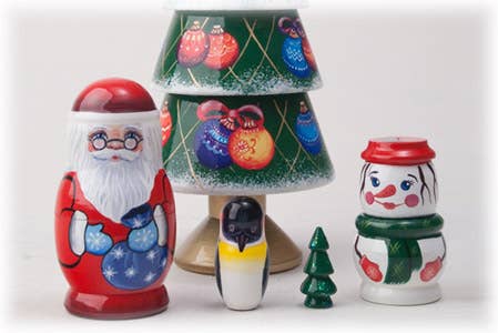 Christmas Tree Nesting Doll 5pc./8.5