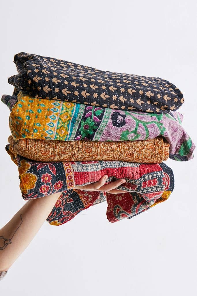 Hand Embroidered Kantha Quilts – Nifty Nest