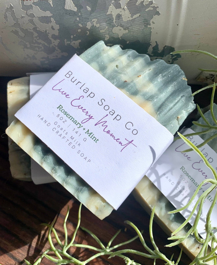 Rosemary + Mint Goats Milk Artisan Handcrafted Soap