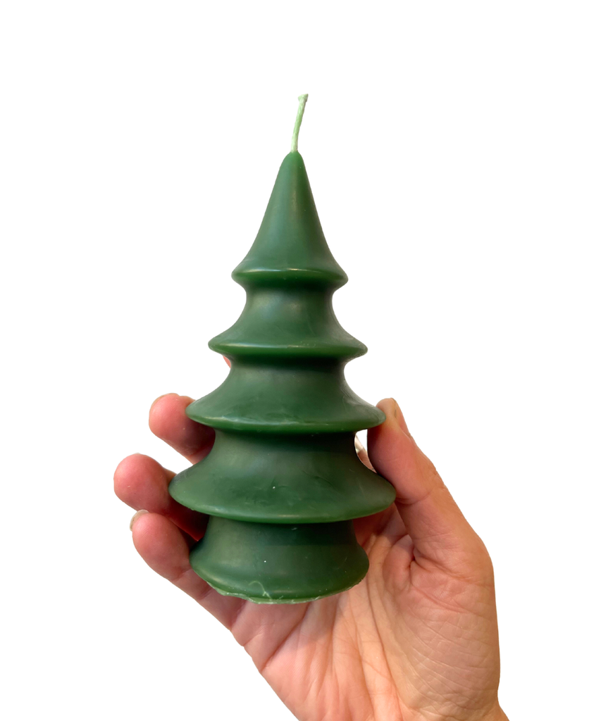 Modern Christmas Tree All Natural Decorative Beeswax Candle