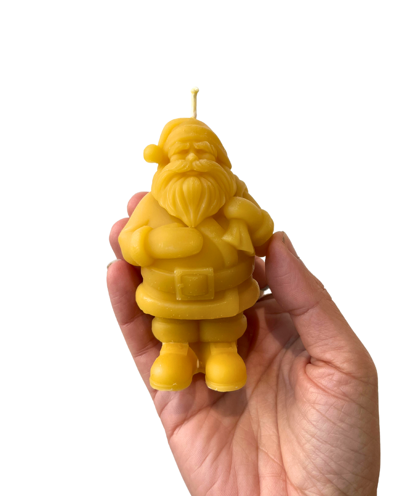 Santa Is Coming to Town Christmas Beeswax Candle