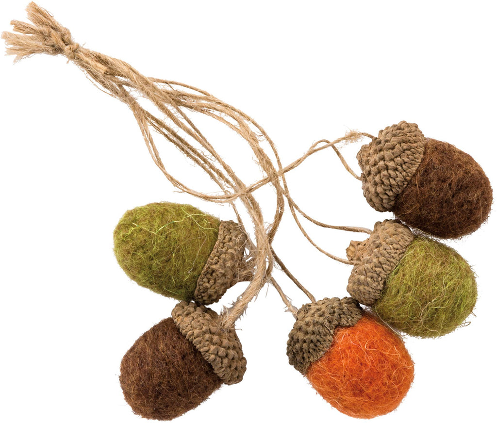 Wool Felted Acorns - Set of 25 Home Accent Best Selling Fall