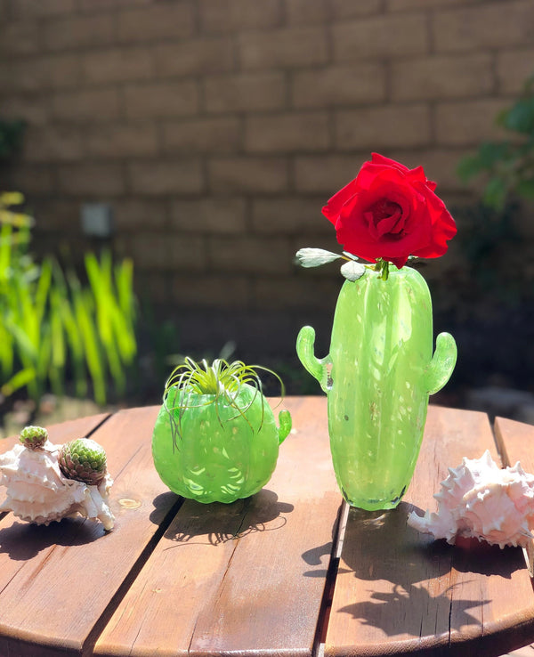 Handmade Art Glass Cactus
